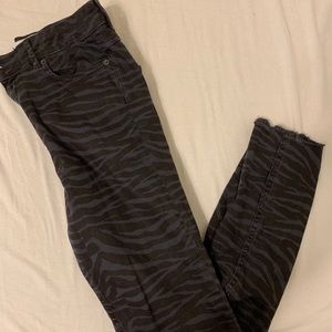 Zebra print jeans